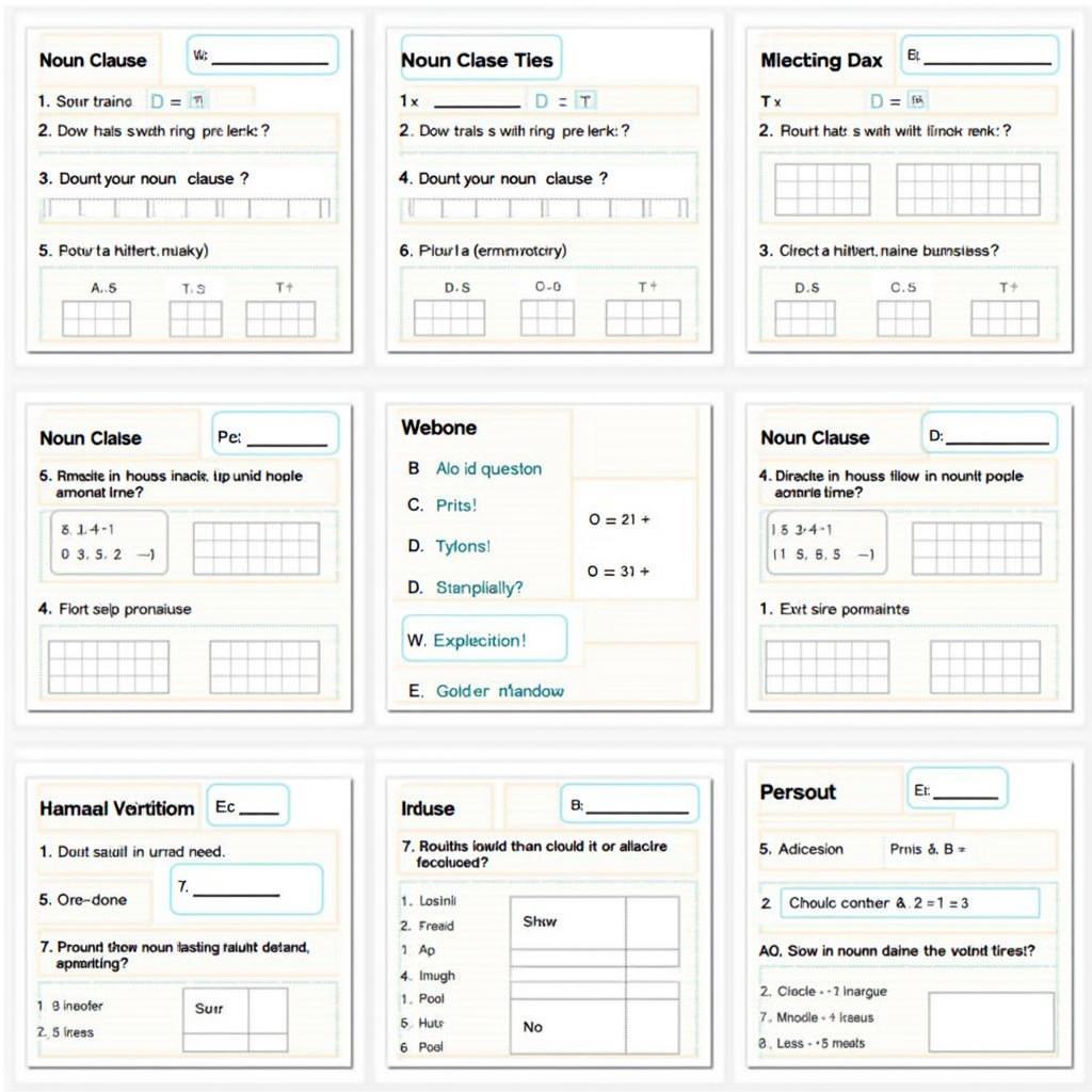 Noun Clause Exercises