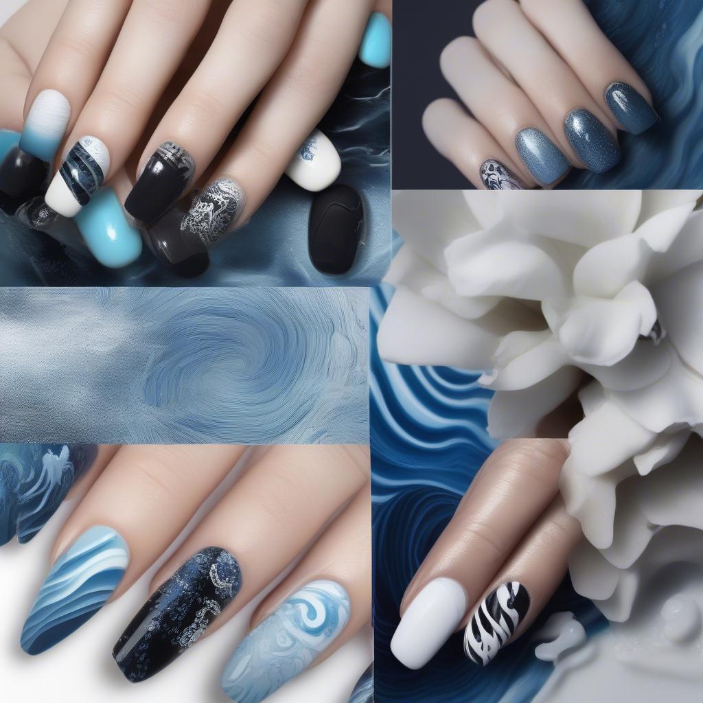 Bộ sưu tập mẫu nail mệnh Thủy