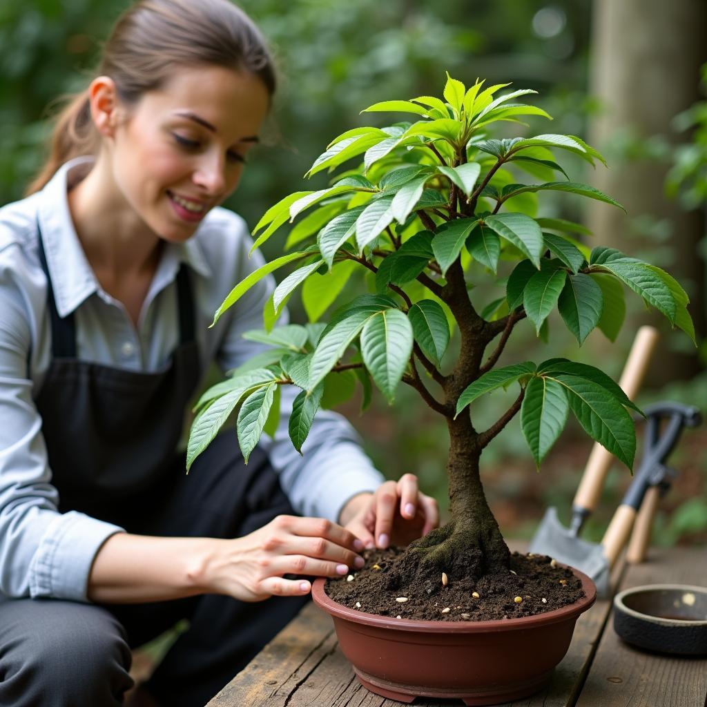 Cách chọn và chăm sóc cây bàng cảnh