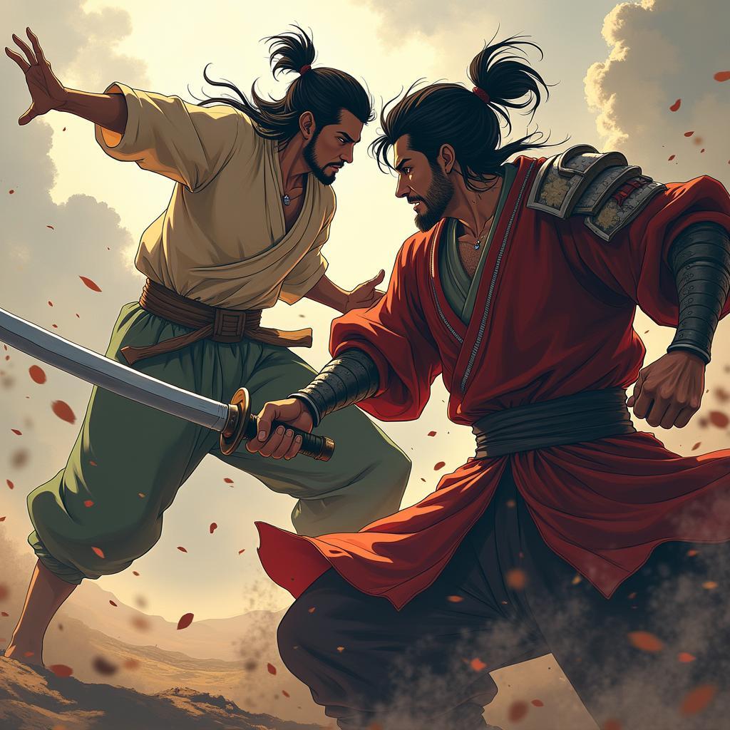 Kubo chiến đấu với kẻ thù trong phim Kubo và Sứ Mệnh Samurai trên HayhayTV