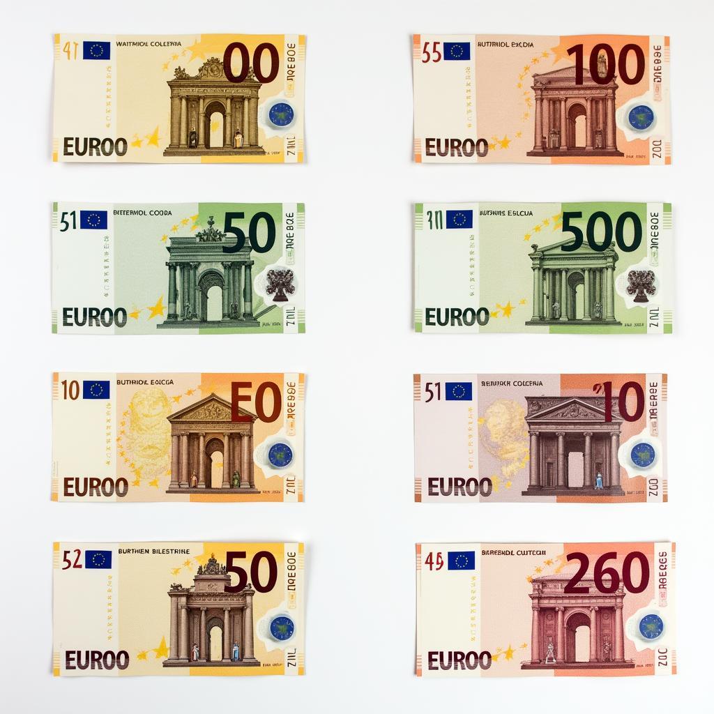 Mệnh Giá Tiền Giấy Euro