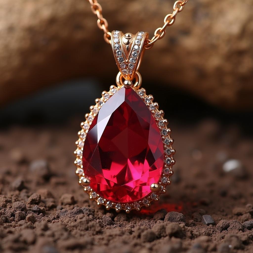 Mệnh Thổ và Đá Ruby Đỏ Cam