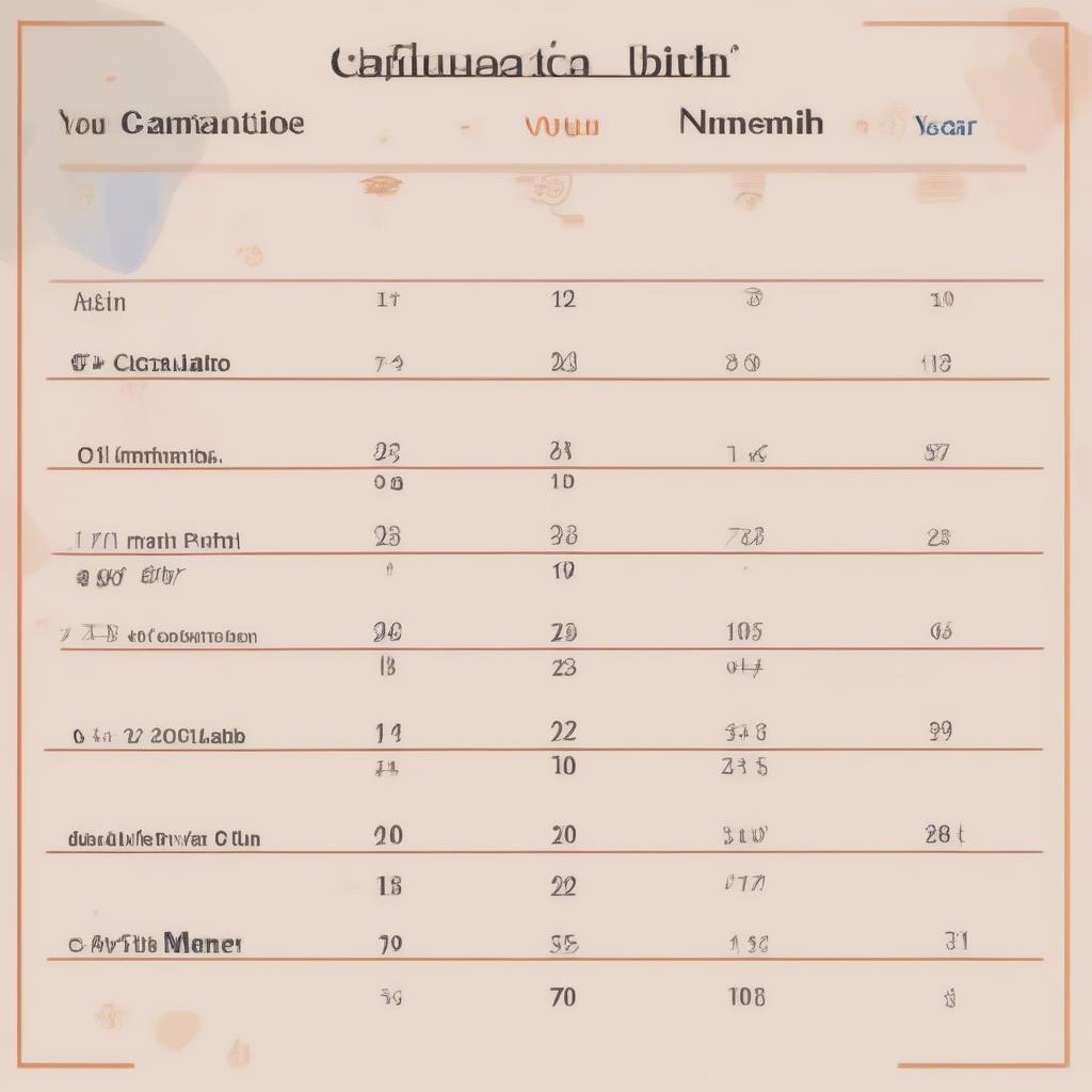 Cách tính Cửu Mệnh