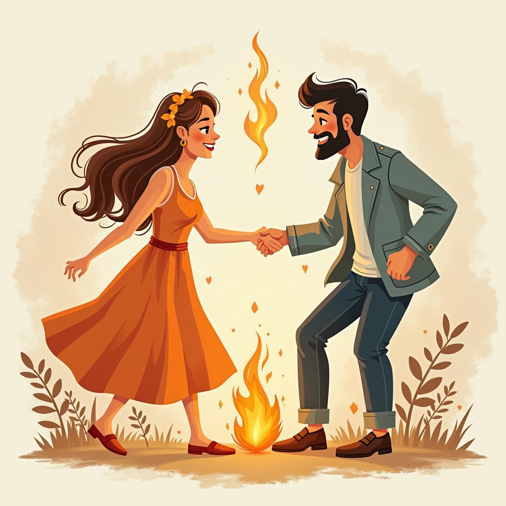 Wife (Fire element) and Husband (Metal element) in Harmony