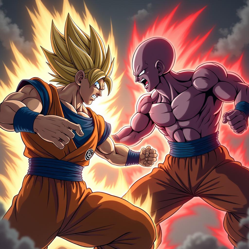 Jiren và Goku đối đầu trong Giải Đấu Sức Mạnh