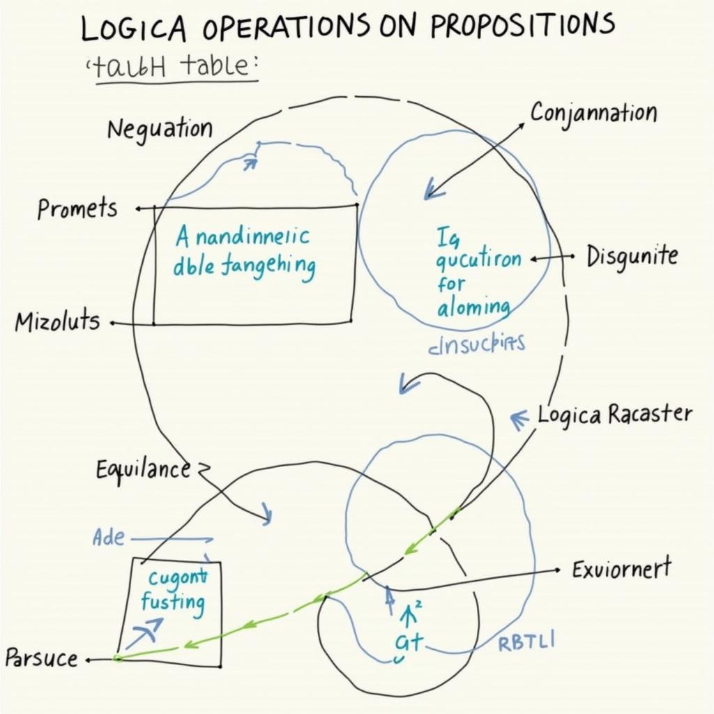 Minh họa các phép toán logic trên mệnh đề