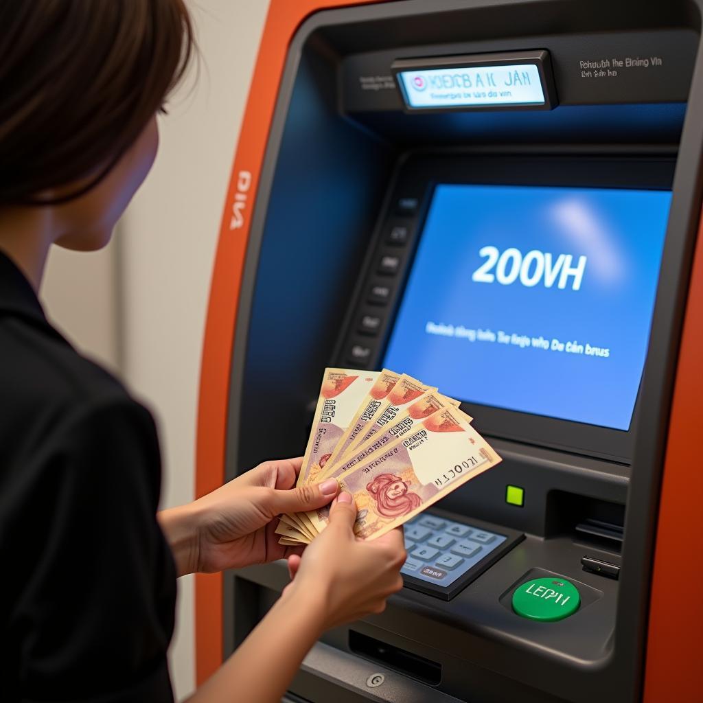 Rút tiền mệnh giá 20 nghìn tại ATM